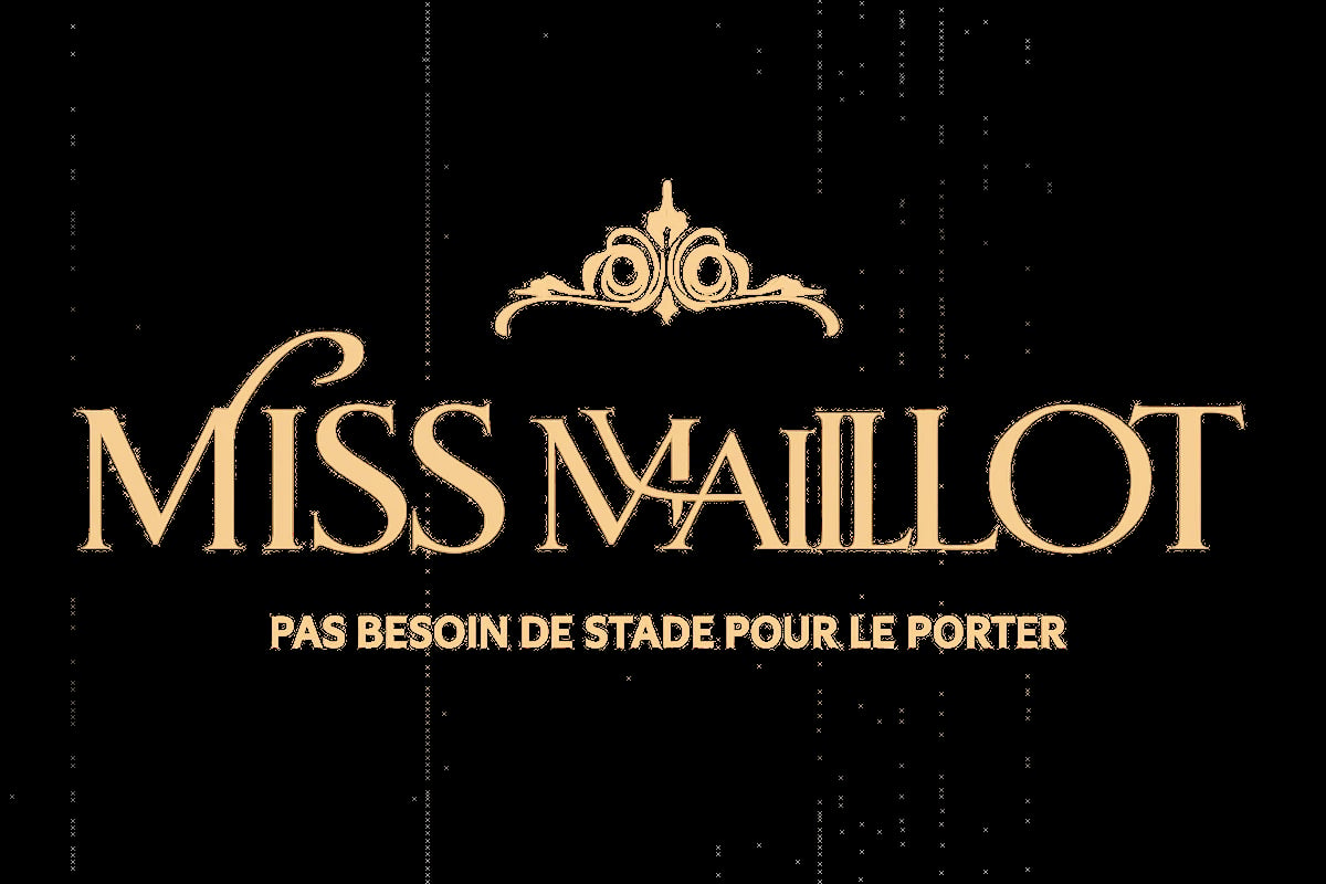 Miss Maillot — gold crest logo with French tagline